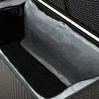 Thumbnail for Gartenbox Poly Rattan 100x50x50 cm Schwarz