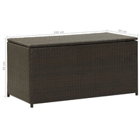 Thumbnail for Gartenbox Poly Rattan 100x50x50 cm Braun