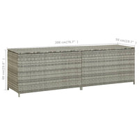 Thumbnail for Gartenbox Poly Rattan 200x50x60 cm Grau