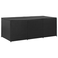 Thumbnail for Gartenbox Poly Rattan 180x90x75 cm Schwarz