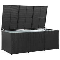 Thumbnail for Gartenbox Poly Rattan 180x90x75 cm Schwarz