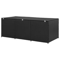 Thumbnail for Gartenbox Poly Rattan 180x90x75 cm Schwarz