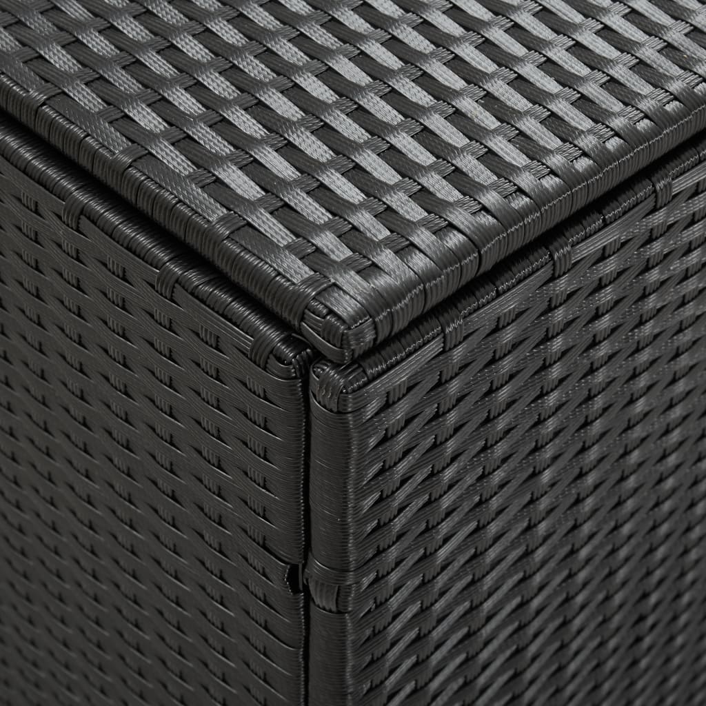 Gartenbox Poly Rattan 180x90x75 cm Schwarz
