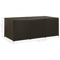 Thumbnail for Gartenbox Poly Rattan 180x90x75 cm Braun