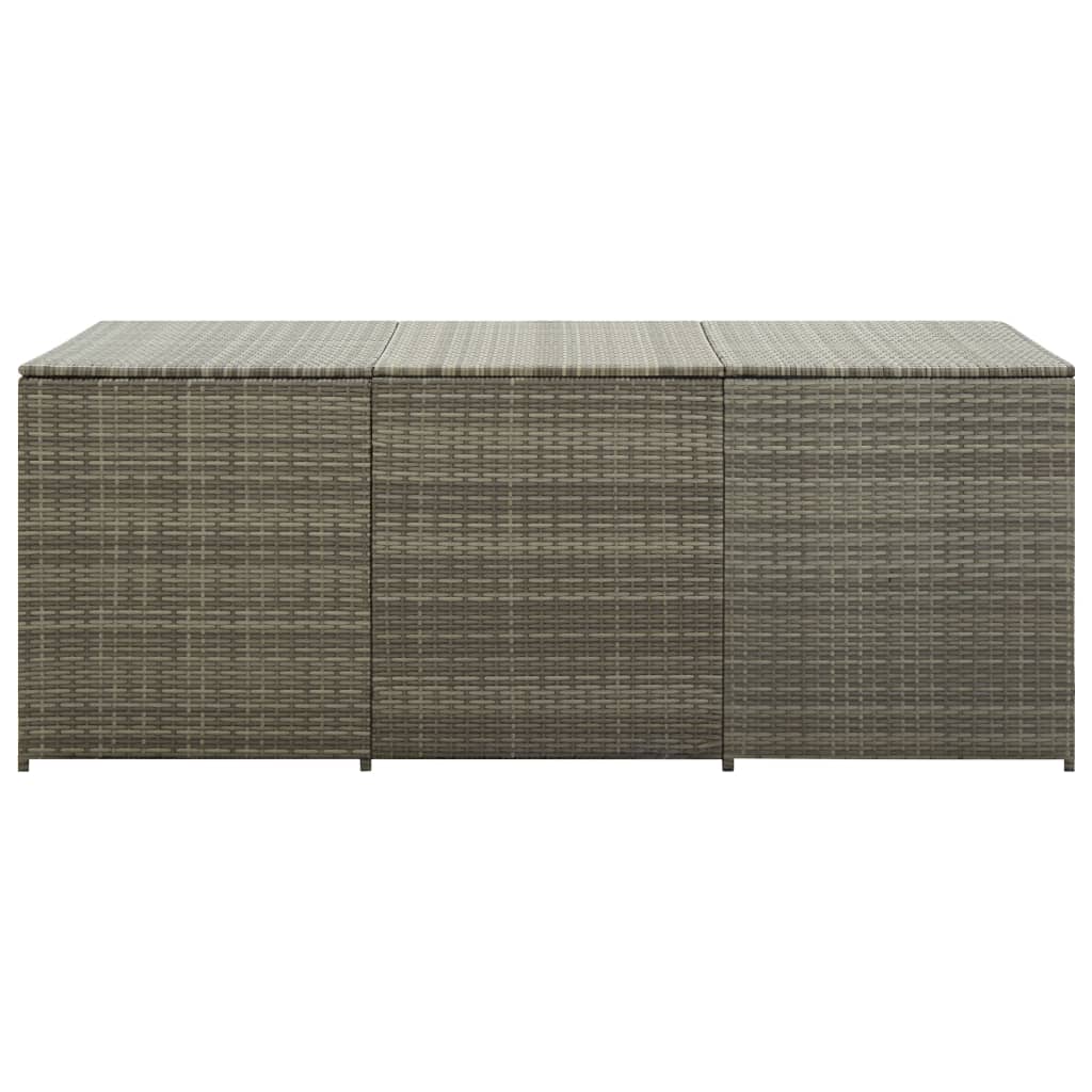 Gartenbox Poly Rattan 180x90x75 cm Grau