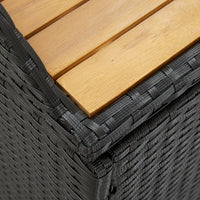 Thumbnail for Sitzbank mit Stauraum 120 cm Poly Rattan Schwarz