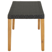 Thumbnail for Gartenbank 80 cm Poly Rattan Schwarz