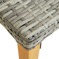Thumbnail for Gartenbank 80 cm Poly Rattan Grau