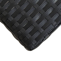 Thumbnail for Gartenbank 120 cm Schwarz Poly Rattan und Massivholz Akazie