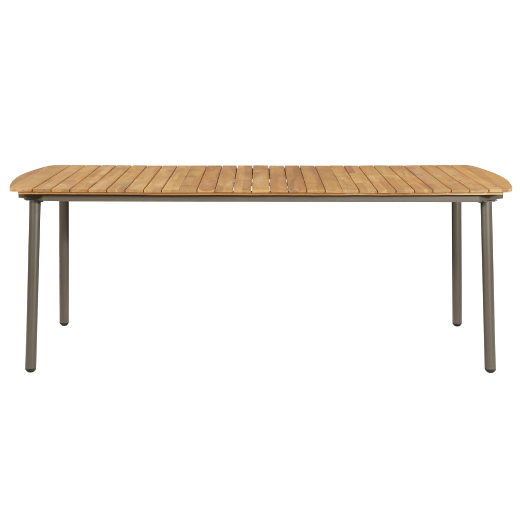 Gartentisch 200x100x72 cm Akazie Massivholz und Stahl