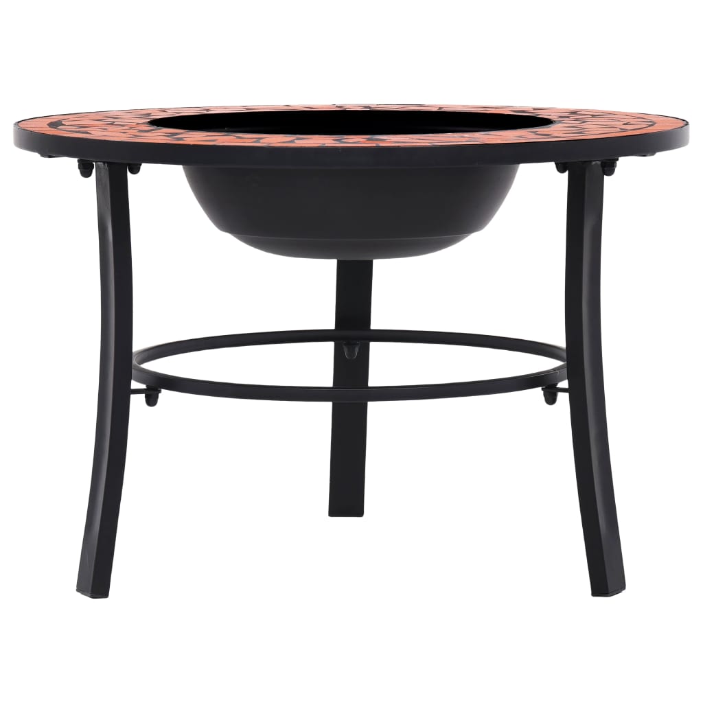 Mosaik-Feuerstelle Terrakotta 68 cm Keramik