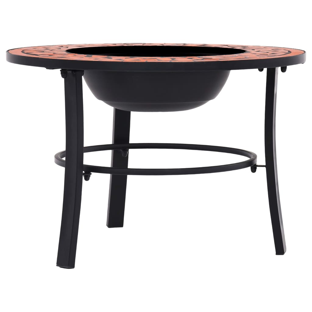 Mosaik-Feuerstelle Terrakotta 68 cm Keramik