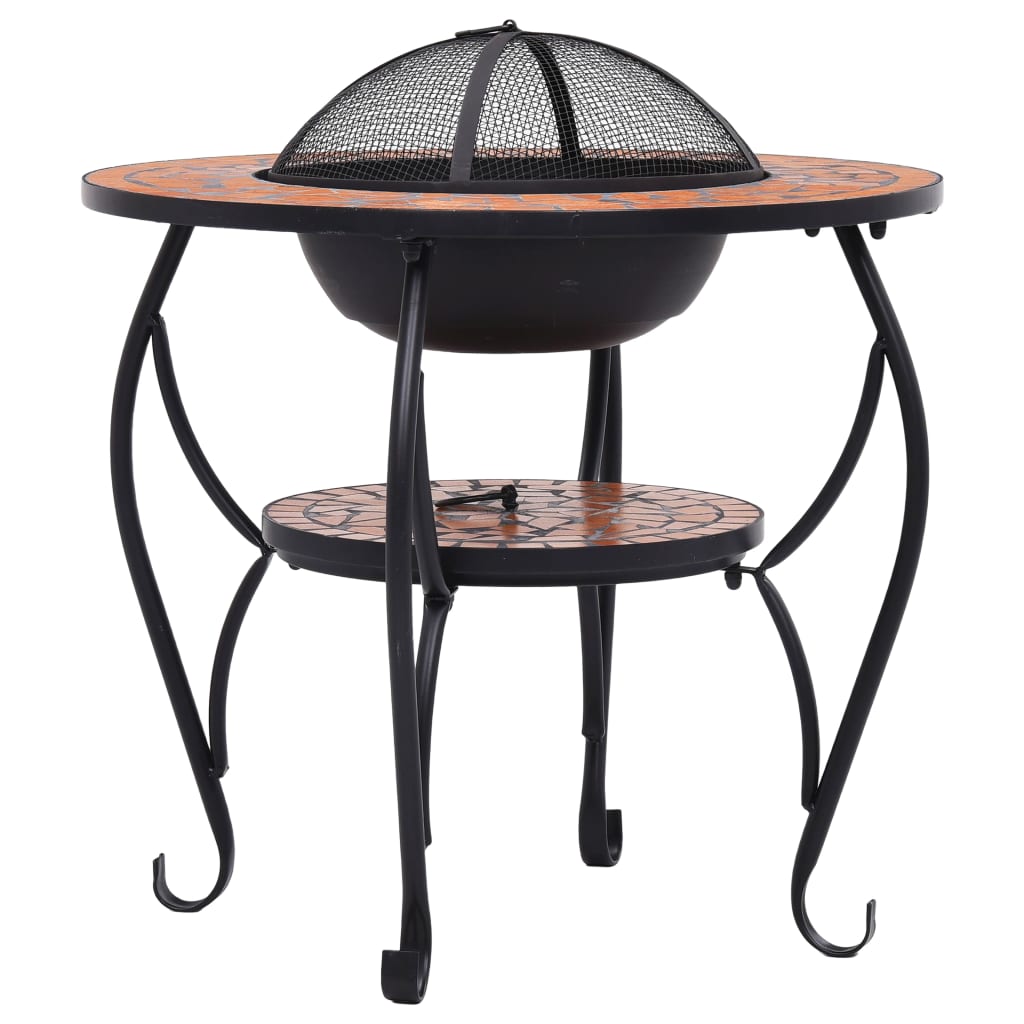 Feuerschale Mosaik Terrakotta 68 cm Keramik
