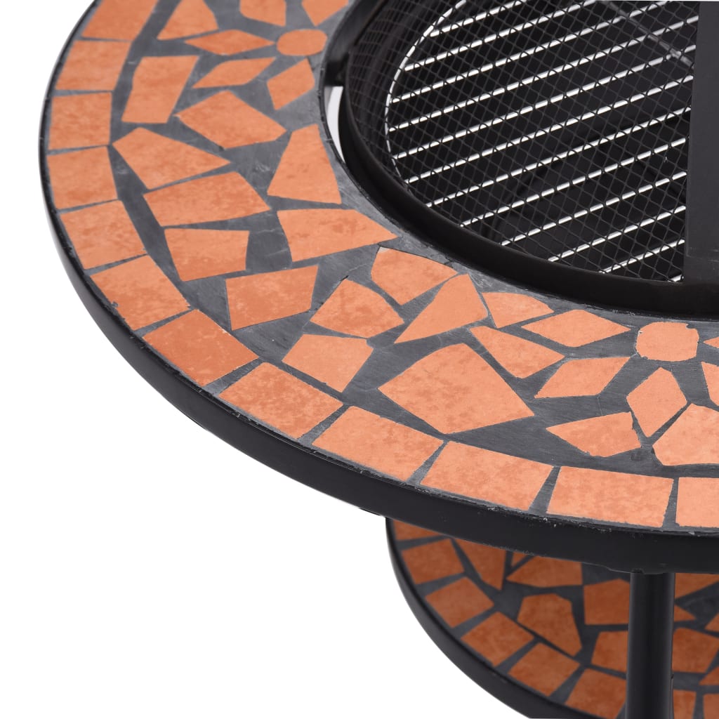 Feuerschale Mosaik Terrakotta 68 cm Keramik