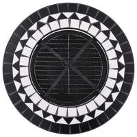 Thumbnail for Feuerschale Mosaik Schwarz und Weiß 68 cm Keramik