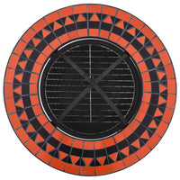 Thumbnail for Feuerschale Mosaik Terrakotta und Weiß 68 cm Keramik