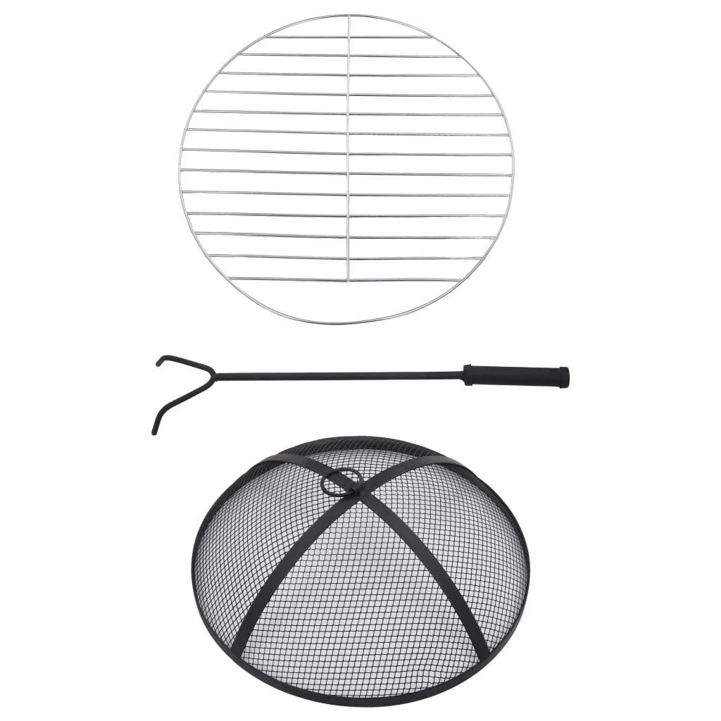 Feuerschale Mosaik Terrakotta und Weiß 68 cm Keramik