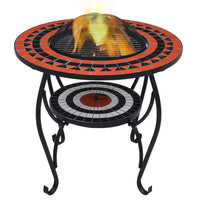 Thumbnail for Feuerschale Mosaik Terrakotta und Weiß 68 cm Keramik