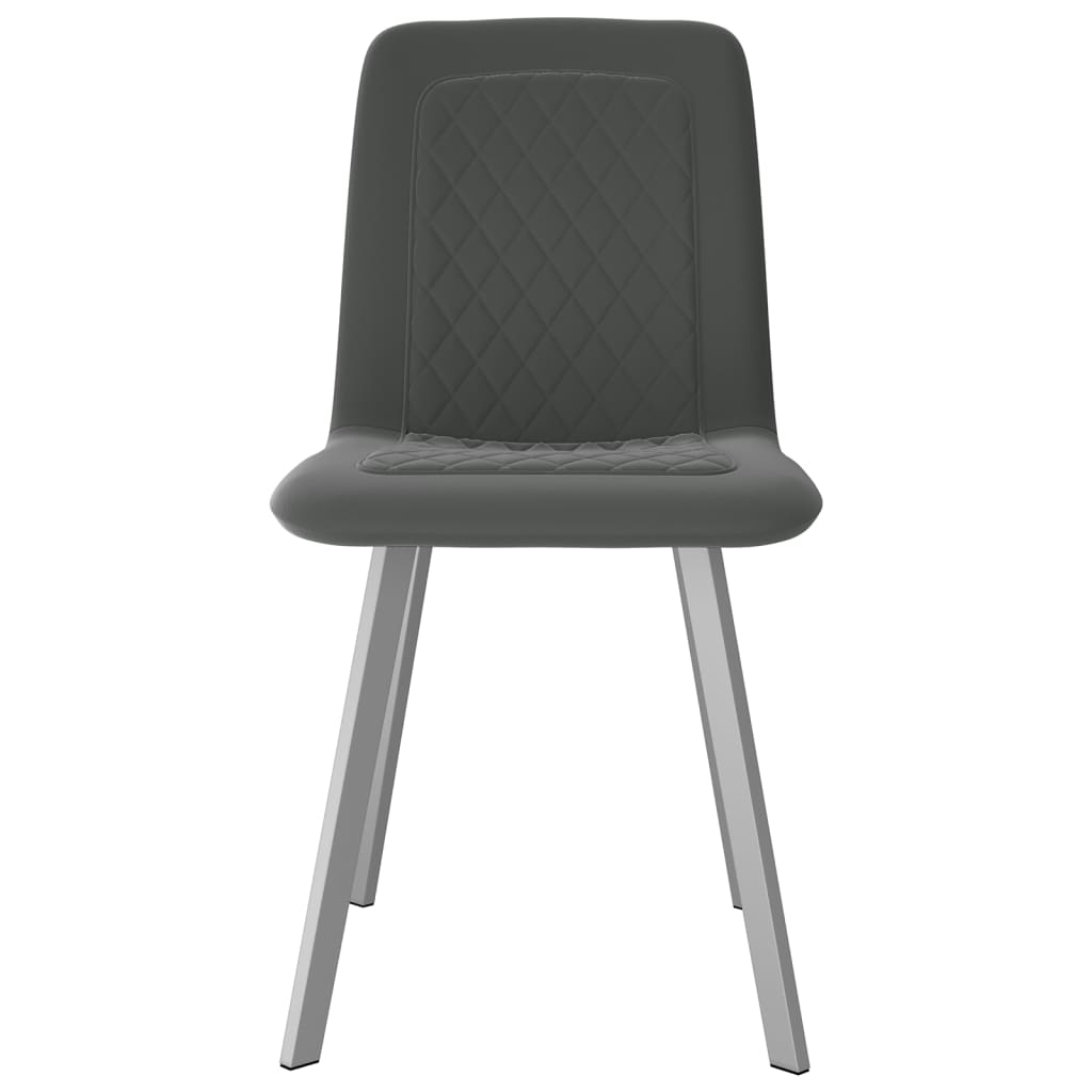 Esszimmerstühle 2 Stk. Grau Samt