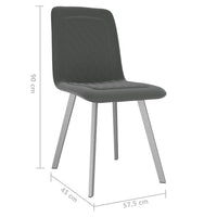 Thumbnail for Esszimmerstühle 2 Stk. Grau Samt