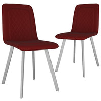 Thumbnail for Esszimmerstühle 2 Stk. Rot Samt