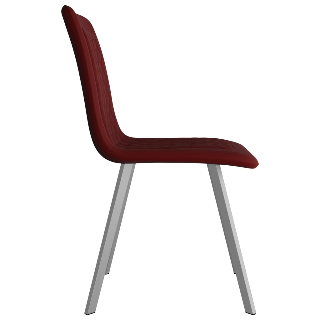 Esszimmerstühle 2 Stk. Rot Samt