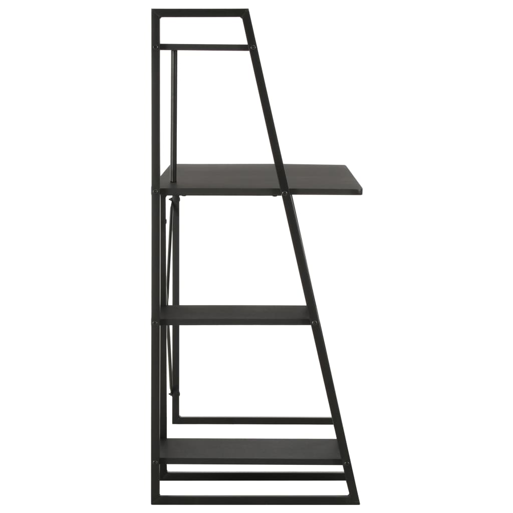 Schreibtisch mit Regaleinheit Schwarz 102×50×117 cm