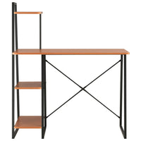 Thumbnail for Schreibtisch mit Regaleinheit Schwarz und Braun 102×50×117 cm