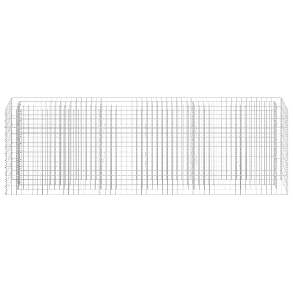 Gabionen-Hochbeet Verzinkter Stahl 270 x 30 x 90 cm