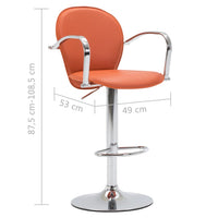 Thumbnail for Barhocker mit Armlehne 2 Stk. Orange Kunstleder
