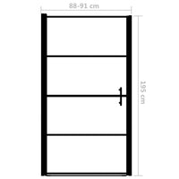 Thumbnail for Duschtür Hartglas 91×195 cm Schwarz