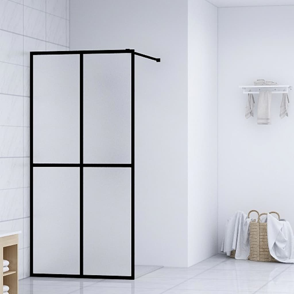 Duschwand für Walk-in Dusche Mattes Sicherheitsglas 90x195 cm