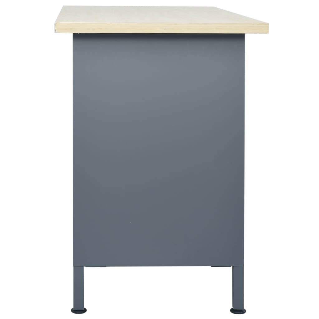 Werkbank Schwarz 120×60×85 cm Stahl