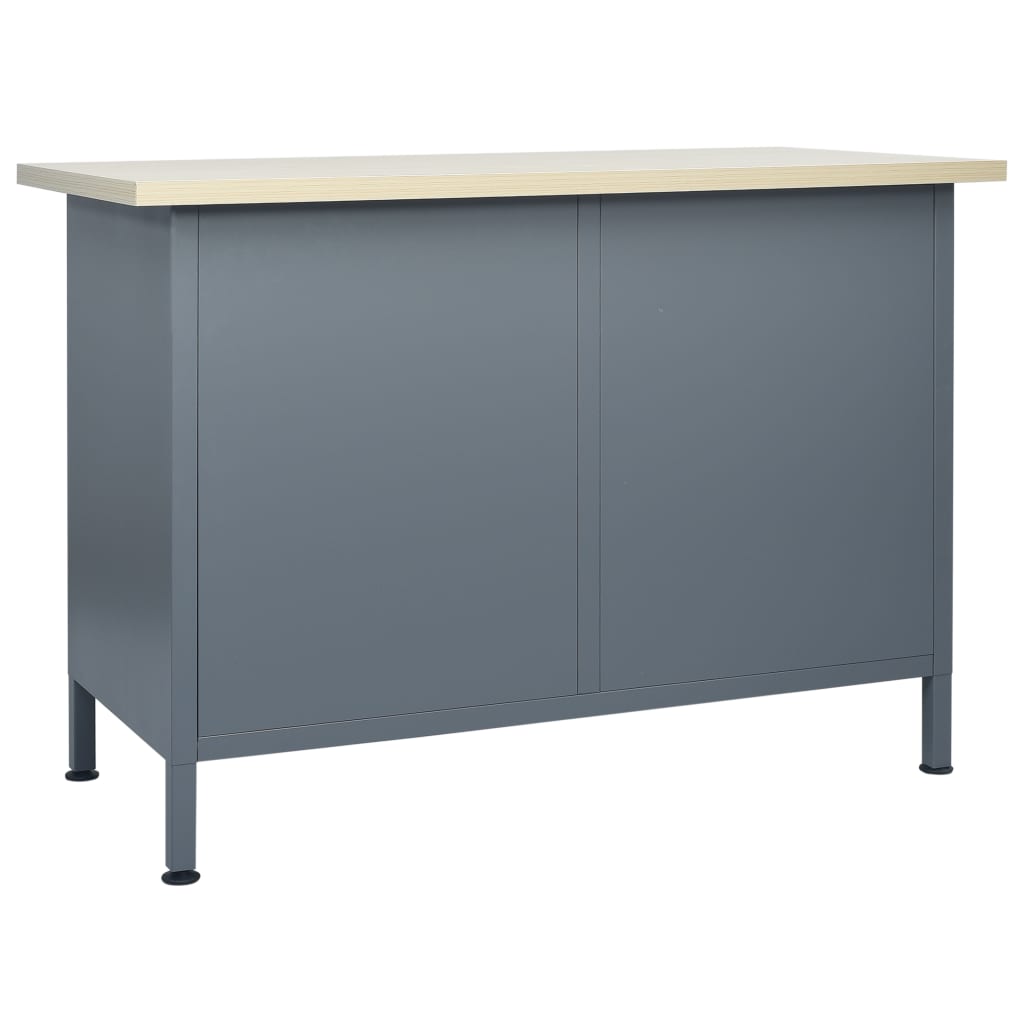 Werkbank Schwarz 120×60×85 cm Stahl
