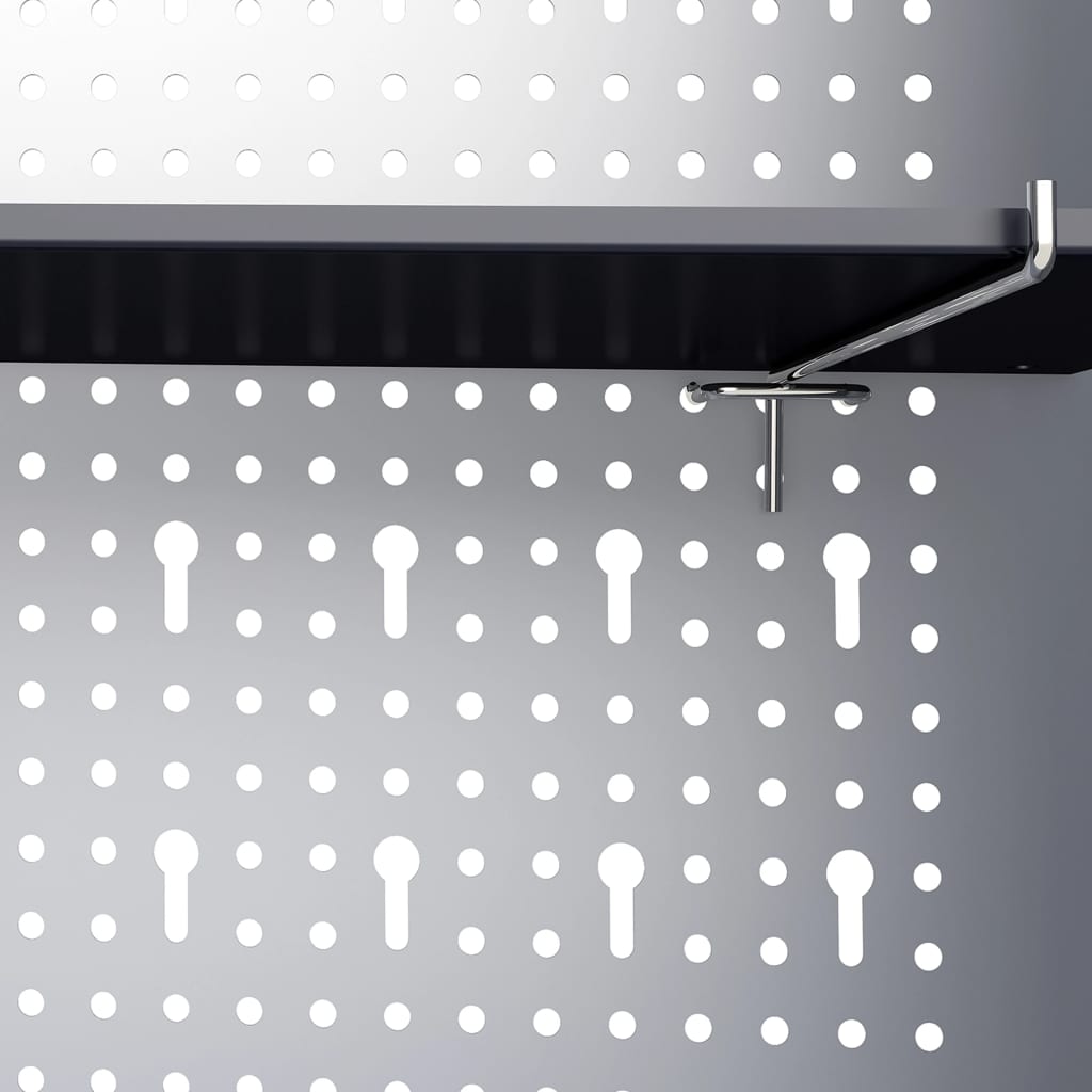 Wand-Werkzeugschrank Industriedesign Metall Grau und Schwarz