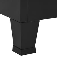 Thumbnail for Aktenschrank Industriell Schwarz 90×40×100 cm Stahl
