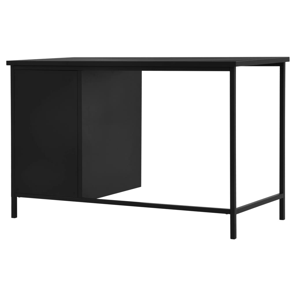 Schreibtisch Schubladen Industriell Schwarz 120x55x75cm Stahl