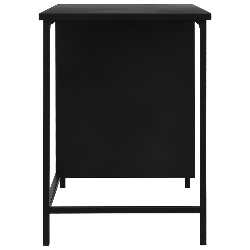 Schreibtisch Schubladen Industriell Schwarz 120x55x75cm Stahl