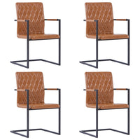 Thumbnail for Freischwinger 4 Stk. Cognac Kunstleder