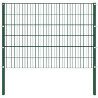 Thumbnail for Zaunfeld mit Pfosten Eisen 5,1 x 1,2 m Grün