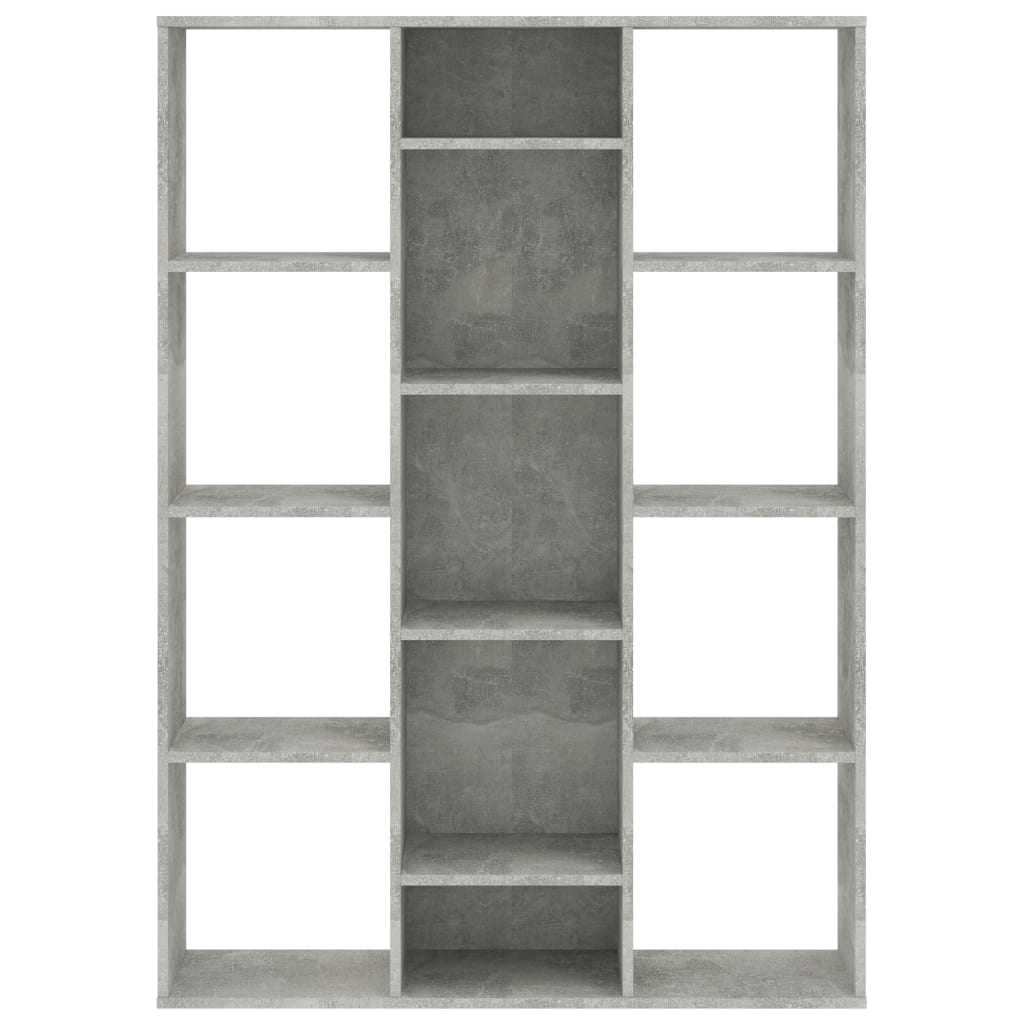 Raumteiler/Bücherregal Betongrau 100x24x140 cm Holzwerkstoff