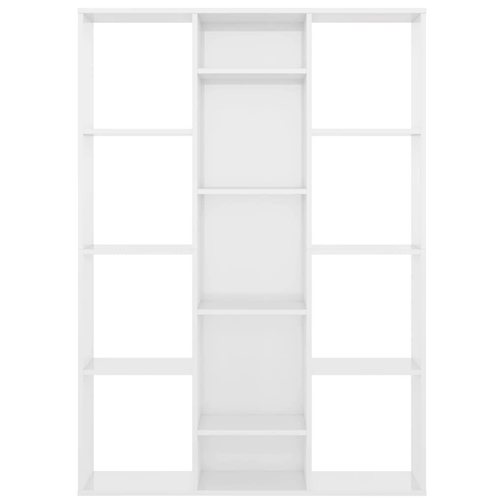 Raumteiler/Bücherregal Hochglanz-Weiß 100x24x140 cm