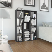 Thumbnail for Raumteiler/Bücherregal Hochglanz-Grau 100×24×140 cm Spanplatte
