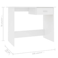 Thumbnail for Schreibtisch Weiß 100x50x76 cm Holzwerkstoff
