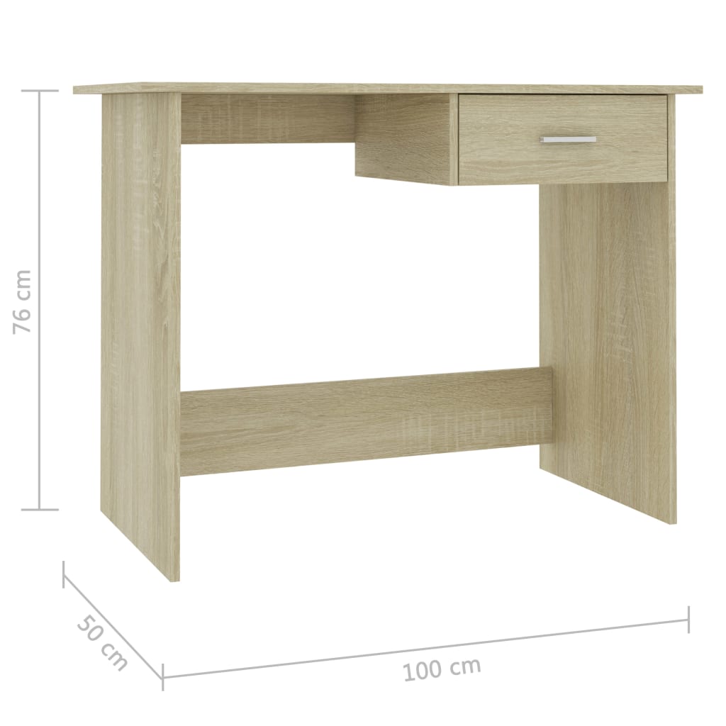 Schreibtisch Sonoma-Eiche 100x50x76 cm Spanplatte