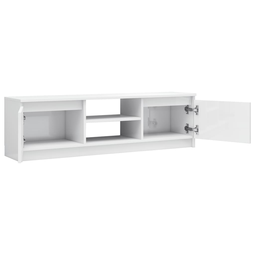 TV-Schrank Hochglanz-Weiß 120×30×35,5 cm Spanplatte