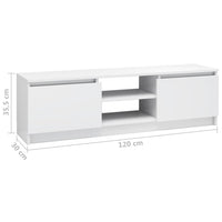 Thumbnail for TV-Schrank Hochglanz-Weiß 120×30×35,5 cm Spanplatte