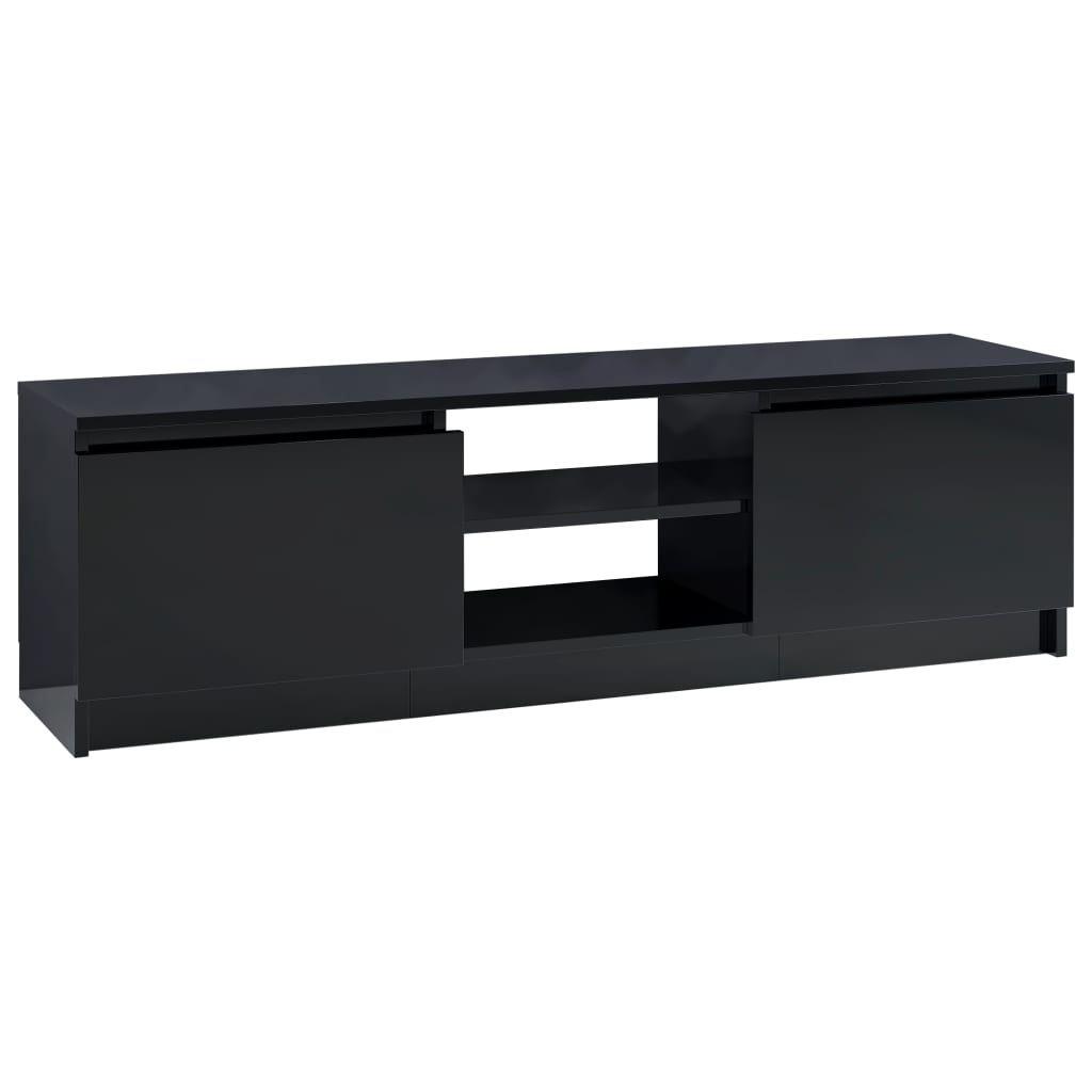 TV-Schrank Hochglanz-Schwarz 120×30×35,5 cm Holzwerkstoff