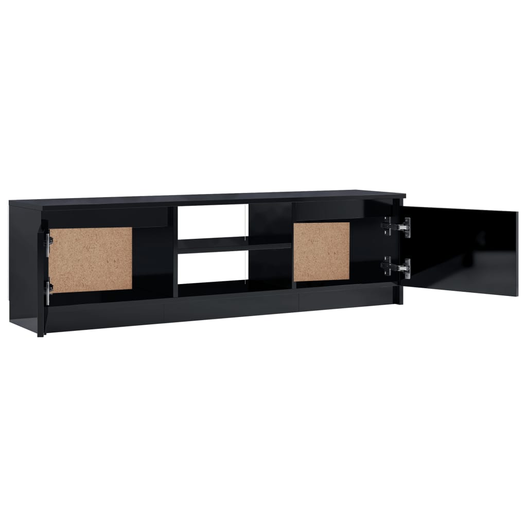 TV-Schrank Hochglanz-Schwarz 120×30×35,5 cm Holzwerkstoff