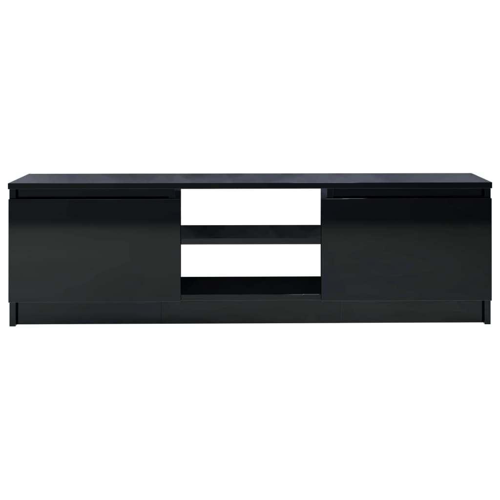 TV-Schrank Hochglanz-Schwarz 120×30×35,5 cm Holzwerkstoff
